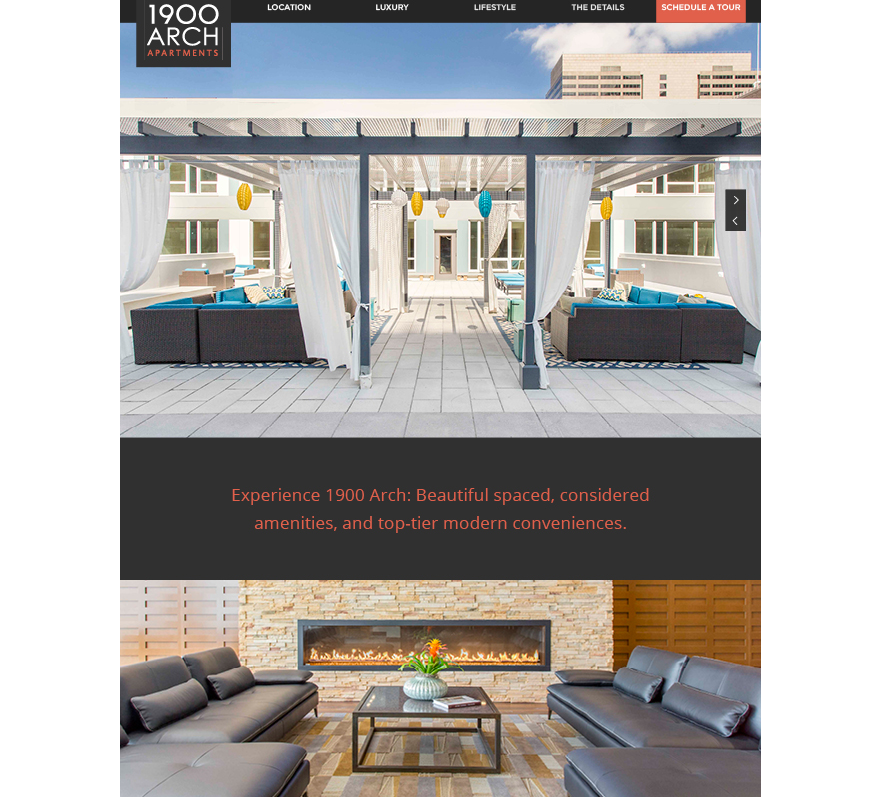 the outdoor roof deck for 1900 Arch