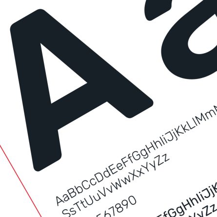 close up of a font family with each letter of the alphabet