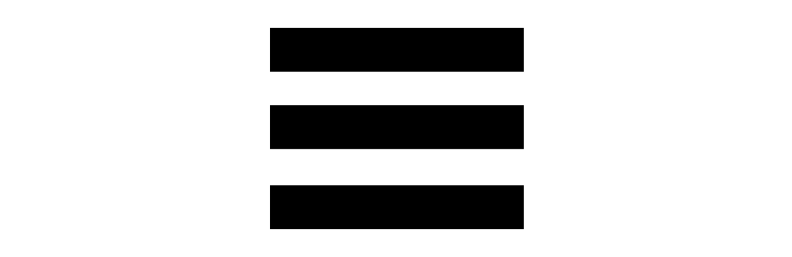 thick black lines forming a hamburger menu icon
