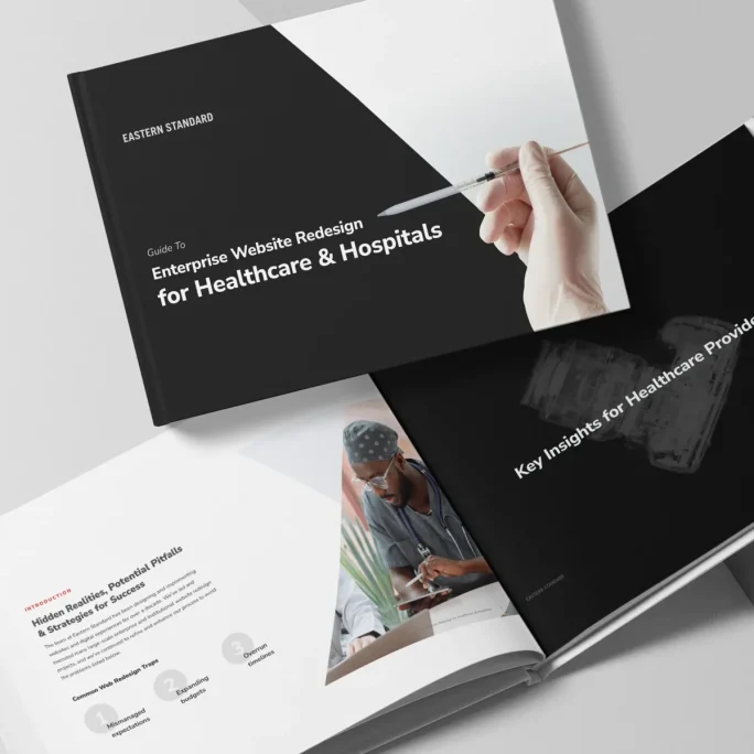 A print out of a web content guide for healthcare web professionals
