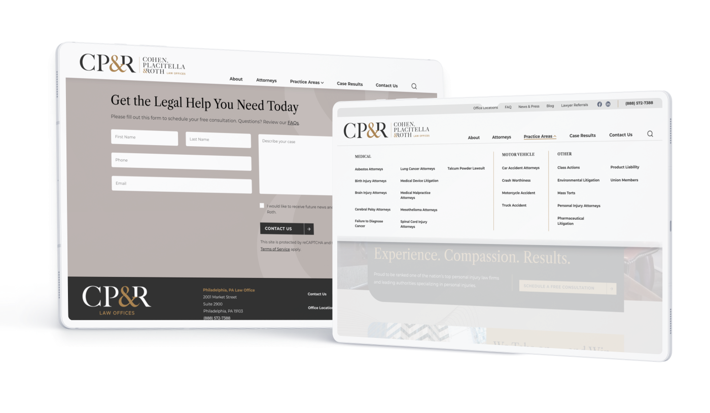 Contact Forms redesigned as actionable Call To Actions across the CPR website