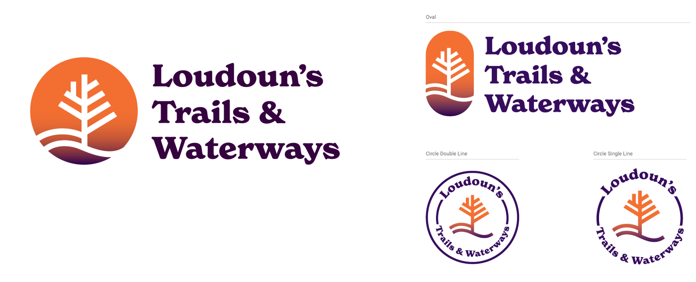 Loudon’s Trails & Waterways Circle and Oval logos
