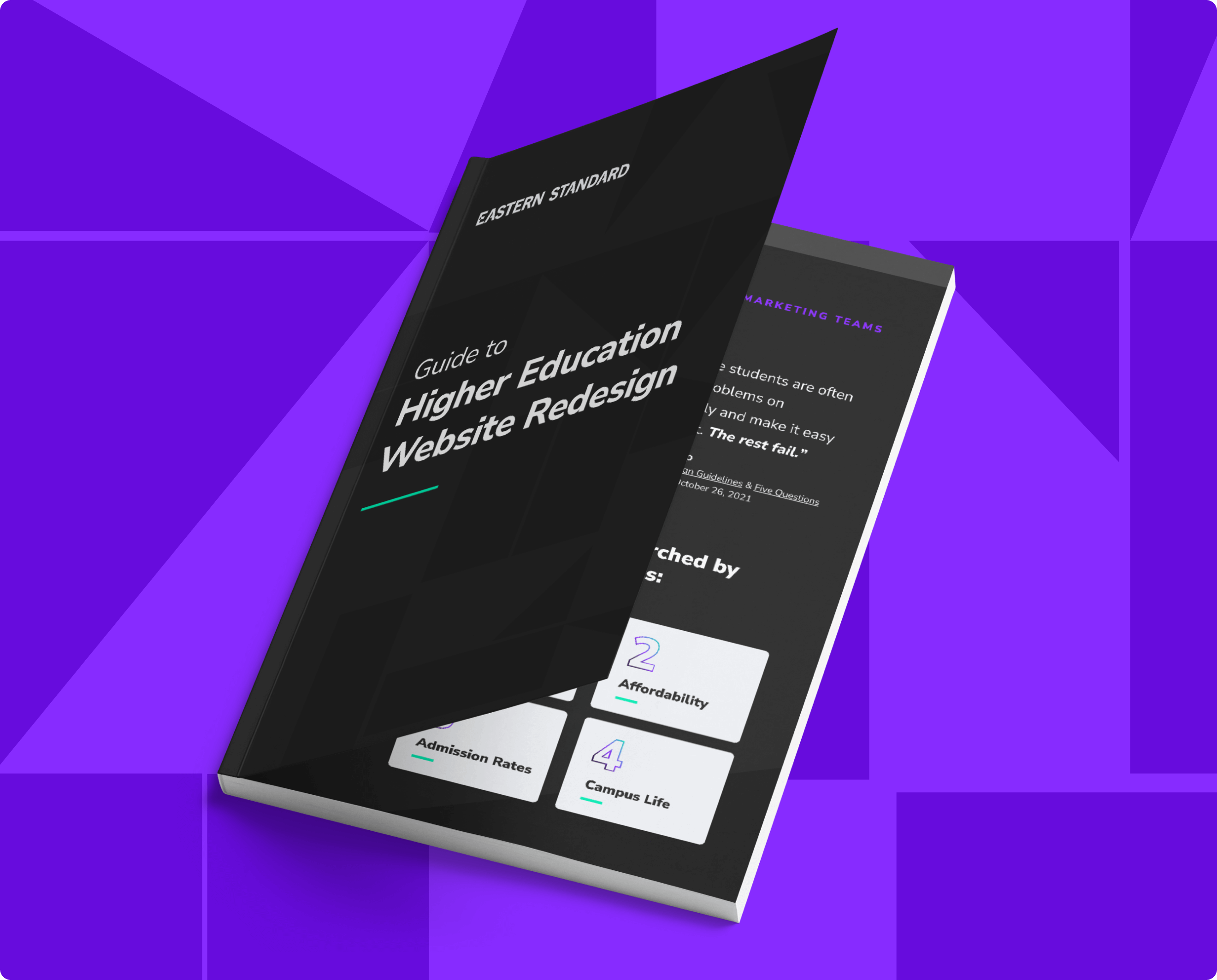 A rendering of the ES Guide to Higher Ed Website Redesign