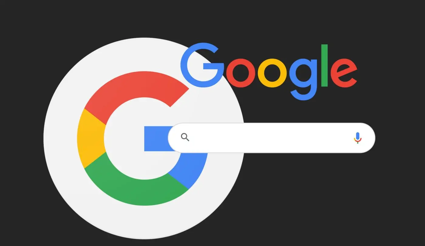 Google search bar and logo