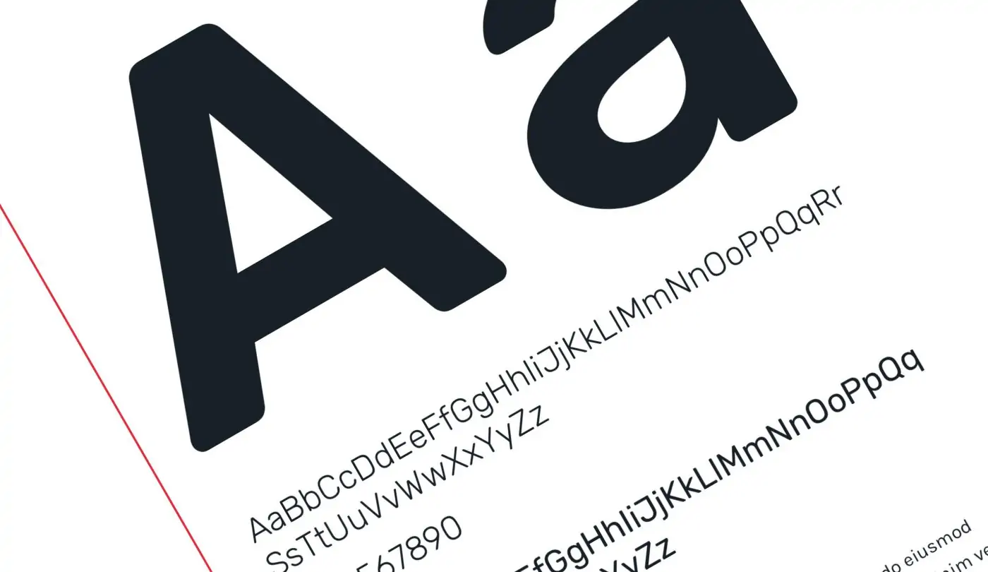 close up of a font family with each letter of the alphabet