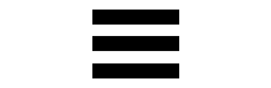 thick black lines forming a hamburger menu icon