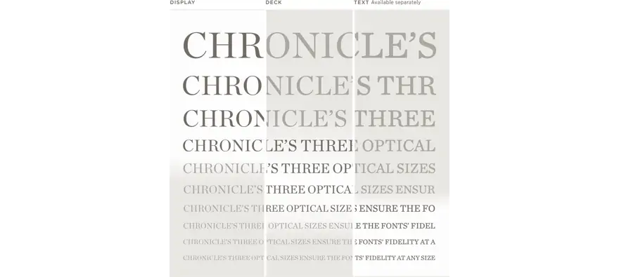 three columns over the Chronicles written out font