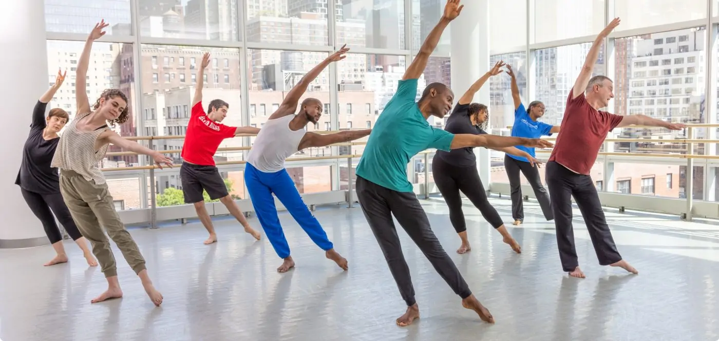 A class for students led by dancers from Alving Ailey