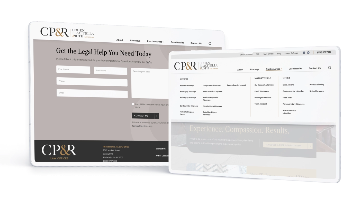 Contact Forms redesigned as actionable Call To Actions across the CPR website