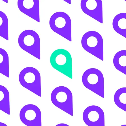 Pattern of map location pins with one highlighted, representing the search for a local web design agency near me.