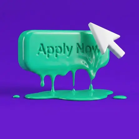 A mouse cursor hovers above a melting Apply Now button